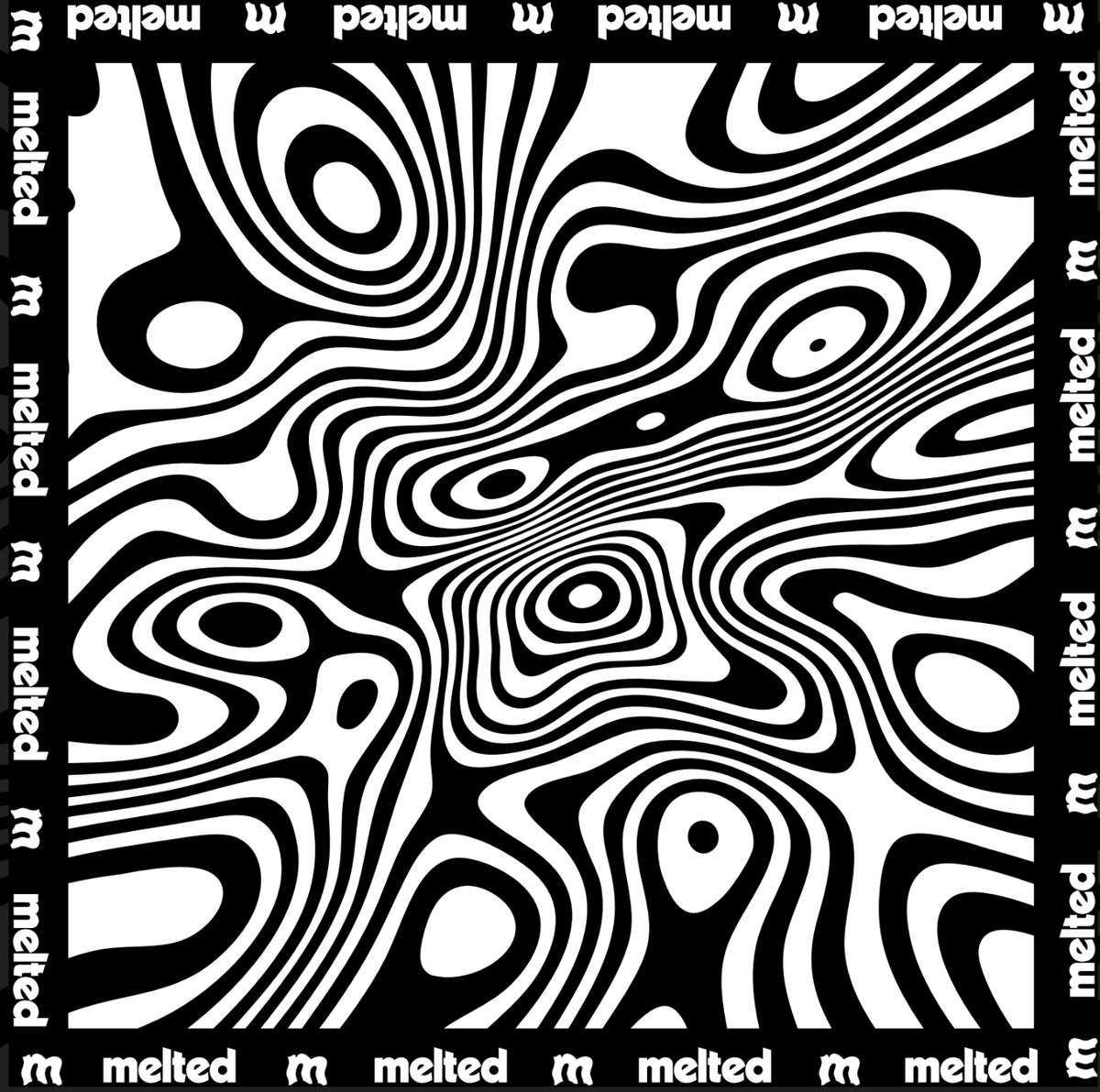 Melted Pattern Wrap Bandana